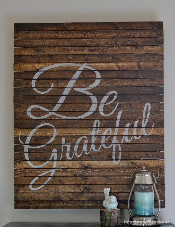 Thanksgiving “Be Grateful” Pallet Artwork