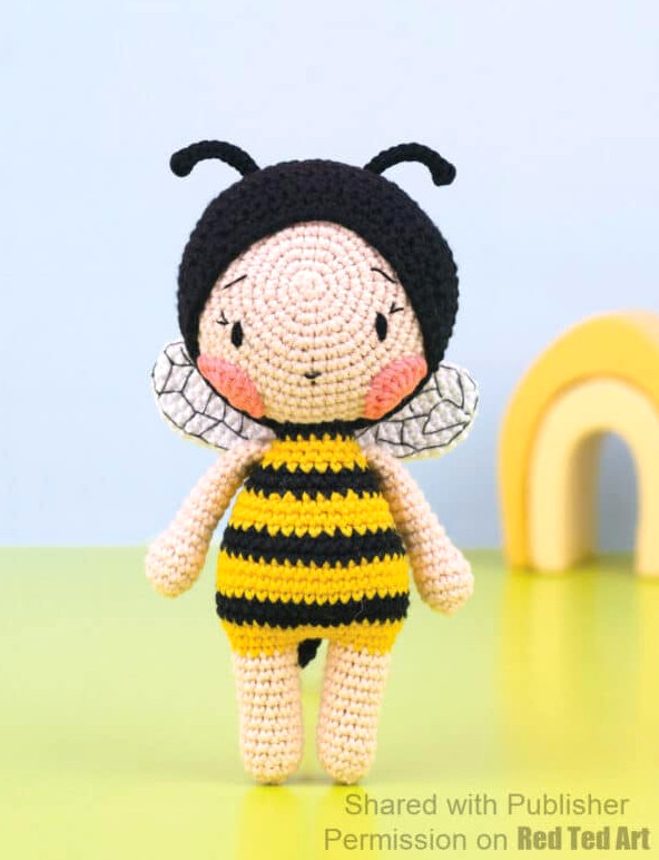 Free Bee Doll Crochet Pattern from Amigurumi Adventures