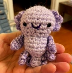 mini makes axolotl amigurumi