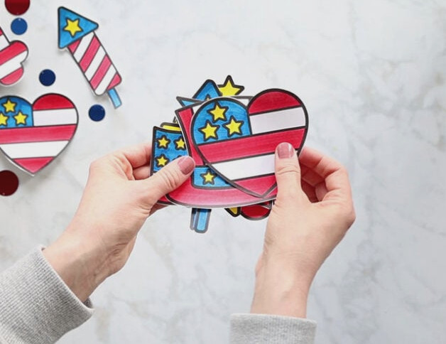 Colored Independence Day templates