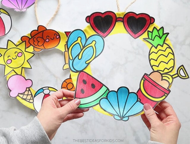 Printable Summer Paper Plate Craft