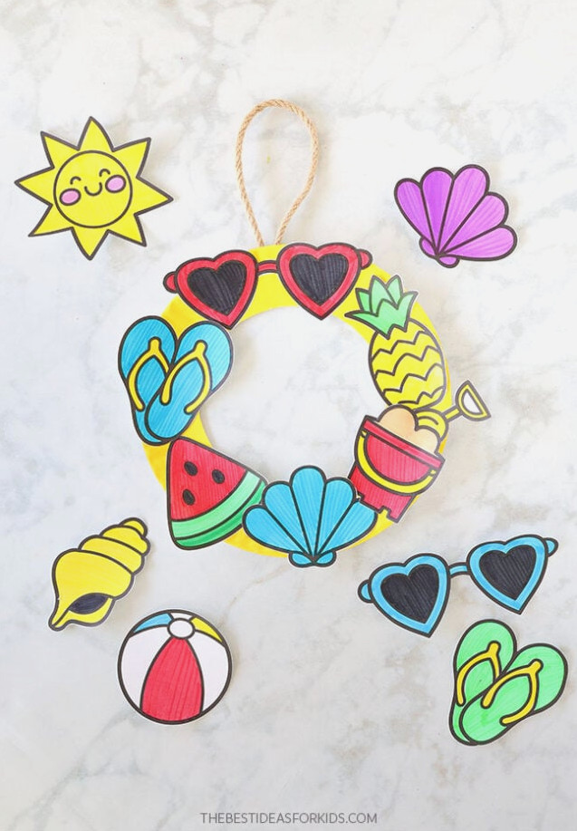 Summer Paper Plate Wreath