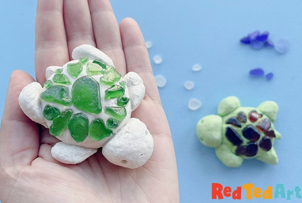 salt dough crafts with sea glass