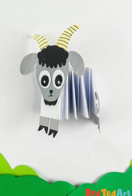 Paper Goat Crafts for Children and Chinese New Year